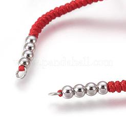 Nylon Cord Braided Bead Bracelets Making&nbsp;BJEW-F360-FP