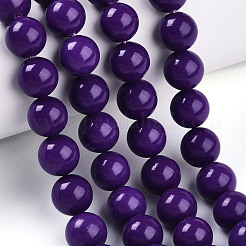 Natural Lepidolite/Purple Mica Stone Beads Strands&nbsp;G-T140-10mm-06