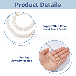 1 Strand Natural Keshi Pearl Cultured Freshwater Pearl Beads Strands&nbsp;PEAR-HS0001-26A