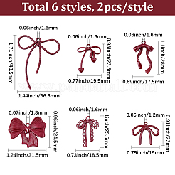 12Pcs 6 Styles Spray Painted Alloy Pendants&nbsp;FIND-BM0001-24