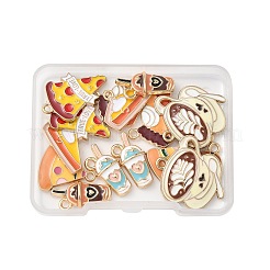 16Pcs 8 Styles Alloy Enamel Pendants&nbsp;ENAM-FP0001-74