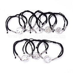 Adjustable Nylon Cord Braided Bead Bracelets&nbsp;BJEW-L640-05P