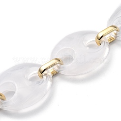 Handmade Acrylic Coffee Bean Chains&nbsp;AJEW-JB00744-01
