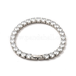 Clear Cubic Zirconia Tennis Bracelet&nbsp;BJEW-E009-25B-P