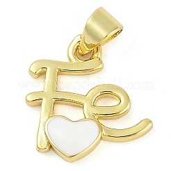 Rack Plating Brass Enamel Pendants&nbsp;KK-P287-49G