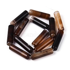 Dyed Natural Banded Agate Beads Strands&nbsp;G-T144-30A-03