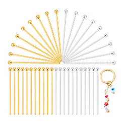 60Pcs 2 Colors 925 Sterling Silver Ball Head Pins&nbsp;STER-PH0003-17
