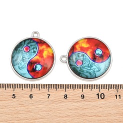 Printed Alloy Glass Pendants&nbsp;GL-CBA2376-01P-C