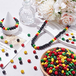 1000Pcs 4 Colors Dyed Natural Wood Beads&nbsp;COCO-SP0002-03