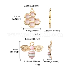 8Pcs 2 Style Alloy Enamel Pendants&nbsp;ENAM-YW0002-70