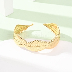 304 Stainless Steel Cuff Bangles for Women&nbsp;BJEW-C155-01E-G