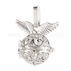 Brass Cage Pendants&nbsp;KK-K163-16S-NR