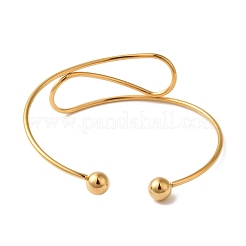 Curve Open Cuff Bangles for Women&nbsp;BJEW-Z071-03G
