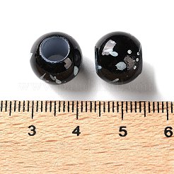 Spray Painted ABS Plastic European Beads&nbsp;KY-G033-01B-11