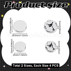 8Pcs 2 Styles Alloy Cufflinks&nbsp;BUTT-GA0001-34P