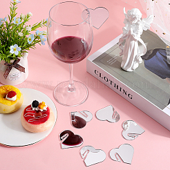 Acrylic Mirror Wine Glass Charms&nbsp;AJEW-SC0002-53B-02