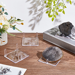Square Acrylic Base Display Easel Stands&nbsp;ODIS-WH0030-131