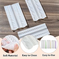 3Pcs 3 Styles Irregular Spiral Candle Molds&nbsp;ST-CJ0043-036