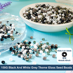 100G Opaque & Transparent Inside Colours 6/0 Glass Seed Beads&nbsp;SEED-TA0001-12A