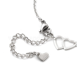 Tarnish Resistant 304 Stainless Steel Cable Chain Anklets&nbsp;AJEW-H104-07P