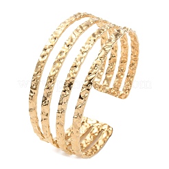 304 Stainless Steel Multi Line Cuff Bangles&nbsp;BJEW-F457-04G