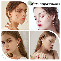 80Pcs 4 Style 201 Stainless Steel Stud Earring Findings&nbsp;EJEW-BBC0001-07