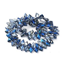 Electroplate Rhombus Glass Beads Strands&nbsp;EGLA-A036-12A-FR03