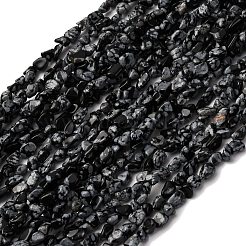Natural Snowflake Obsidian Beads Strands&nbsp;G-I389-A24