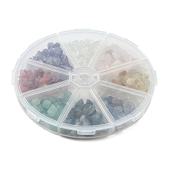 80G 8 Styles Natural & Synthetic Mixed Gemstone Chip Beads&nbsp;G-FS0005-50