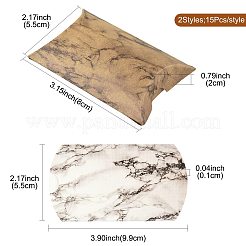 30Pcs 2 Styles Marble Printed Paper Pillow Gift Boxes&nbsp;CON-FS0001-21A