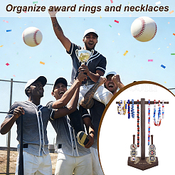 Baseball T Bar Wood Ring Display Stands&nbsp;RDIS-WH0019-22