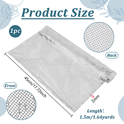 Aluminum Beaded Trim Mesh Ribbon Roll&nbsp;DIY-WH0750-413A