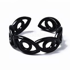 Spray Painted Brass Cuff Rings&nbsp;LS-RJEW-S044-145A