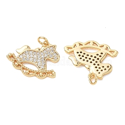 SHEGRACE Brass Micro Pave Cubic Zirconia Pendants&nbsp;XGRQ3D256-495G
