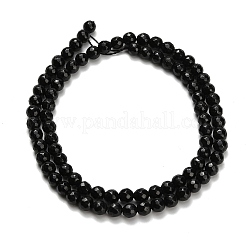 Natural Black Tourmaline Beads Strands&nbsp;G-H329-D02-4mm
