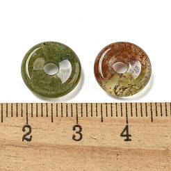 Natural Indian Agate Donut/Pi Disc Charms&nbsp;G-G142-01A