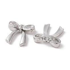 Brass Micro Pave Clear Cubic Zirconia Charms&nbsp;KK-G491-29P