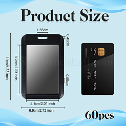 60Pcs Plastic ID Card Holder&nbsp;DIY-WA0001-07