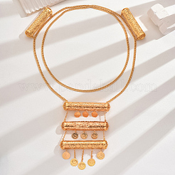 Vintage Brass Long Column Coin Tassel Pendant Shoulder Body Chains for Women&nbsp;SC1871