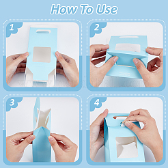 Paper Gift Storage Boxes with Visible Window&nbsp;CON-WH0110-003A-01