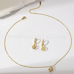 Cube 304 Stainless Steel Jewerly Set&nbsp;FS-WG4EAB4-01