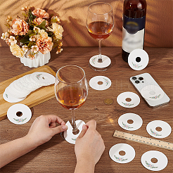 Paper Wine Glass Charms&nbsp;AJEW-WH0080-13C