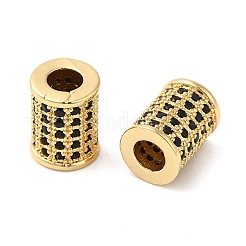 Rack Plating Brass Cubic Zirconia Beads&nbsp;KK-K349-07G-01