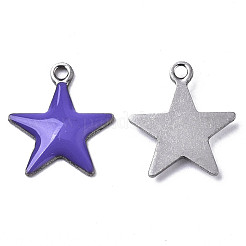 201 Stainless Steel Enamel Charms&nbsp;STAS-N088-14C