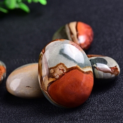 Natural Ocean Jasper Oval Palm Stone Reiki Polished Healing Pocket Worry Stone Crystal for Anxiety Stress Relief Therapy&nbsp;PW-WGFDB78-01