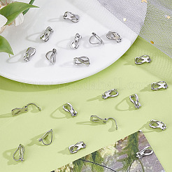 50Pcs 316 Surgical Stainless Steel Clip-on Earring Findings&nbsp;STAS-HY0002-09