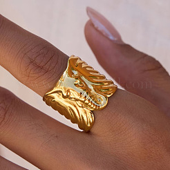 Elephant 304 Stainless Steel Cuff Open Rings&nbsp;LS-HL9999