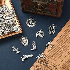 90Pcs 9 Style Tibetan Style Alloy Pendants&nbsp;TIBEP-SZ0001-13