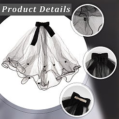 1PC Polyester Dog Pet Wedding Bride Veil&nbsp;AJEW-GF0010-48B