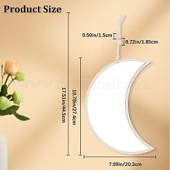 Moon Acrylic Mirror Wall Hanging Decoration&nbsp;HJEW-WH0069-02